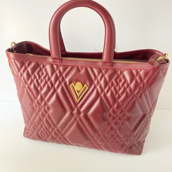 Valentino Orlandi Authentic Calf Leather Big Sized Bag (Burgundy) ( Brand New) - Picture 2 of 16